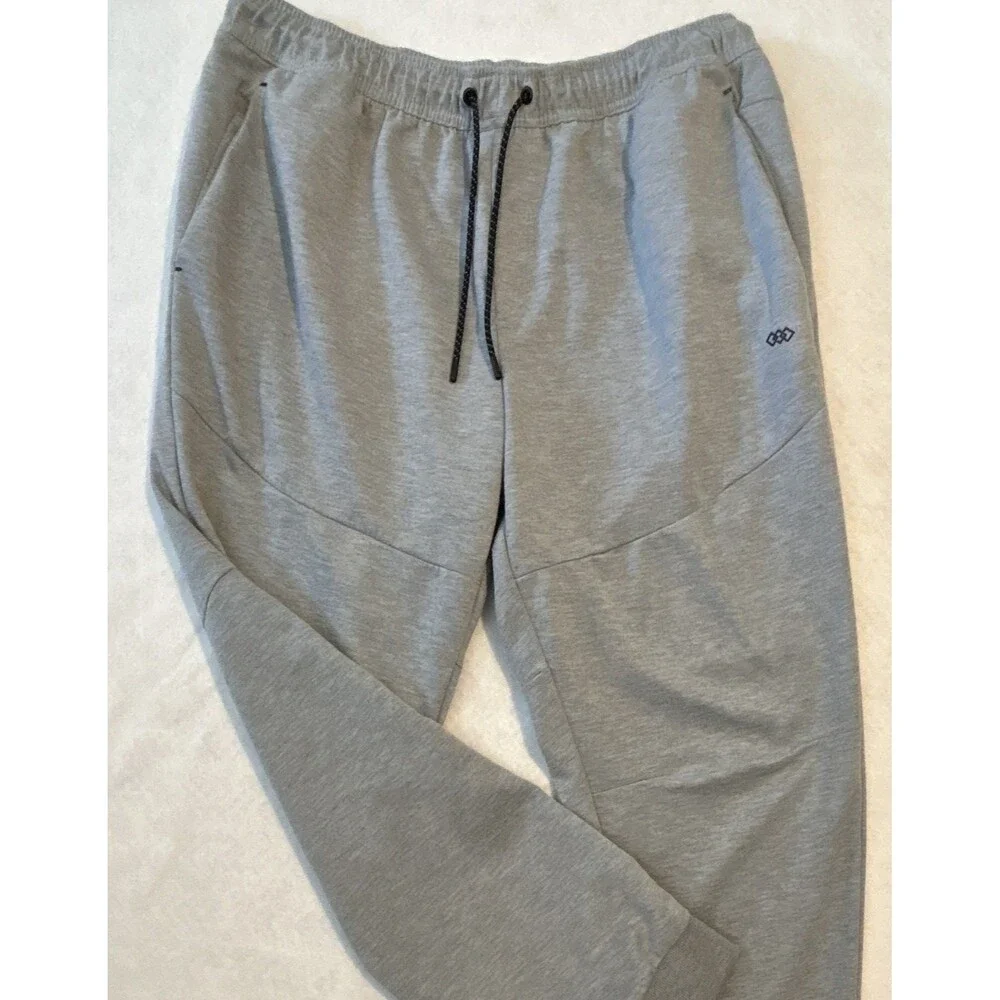 LEG3ND Men's Gray Jogger Pants 2X Knit Polyester with Pockets